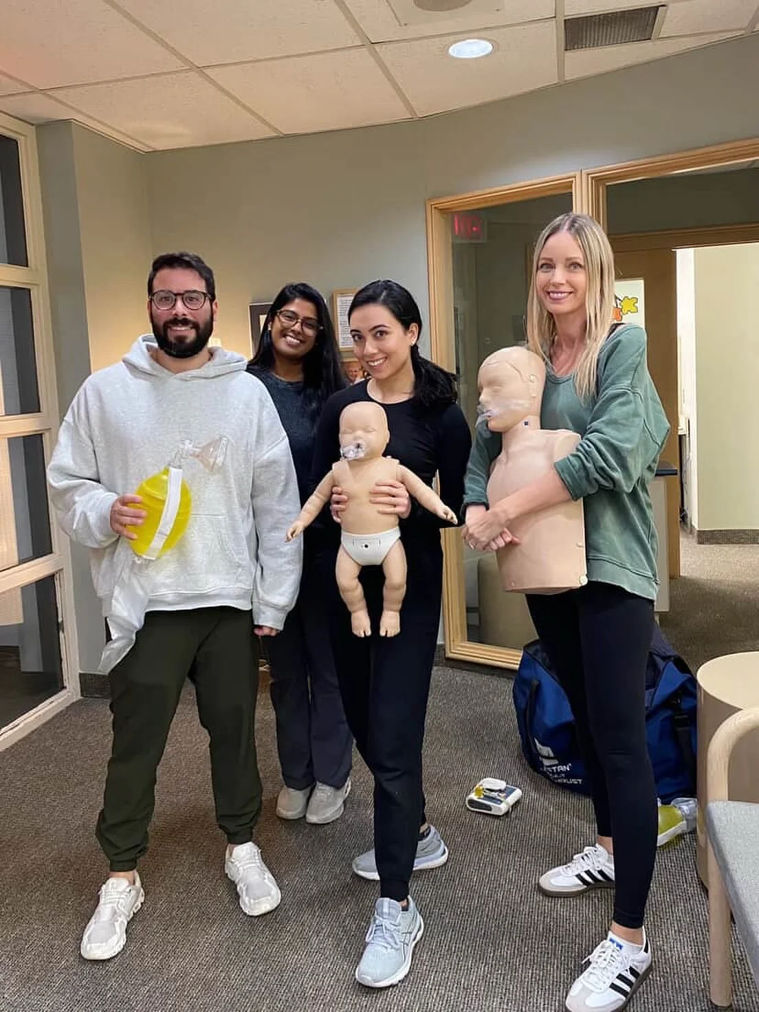 Annual BLS certifications with Dr. AJ and her team
