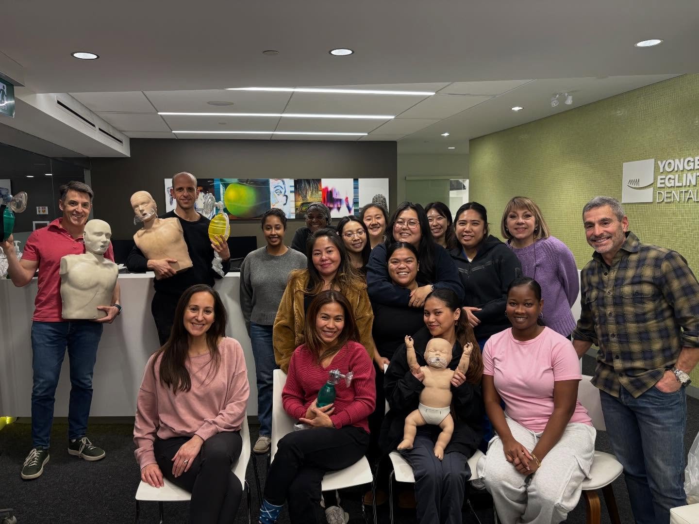 Great afternoon with the team at @yongeeglintondental completing their annual BLS certification. Always amazing to see such dedication to patient safety and readiness.