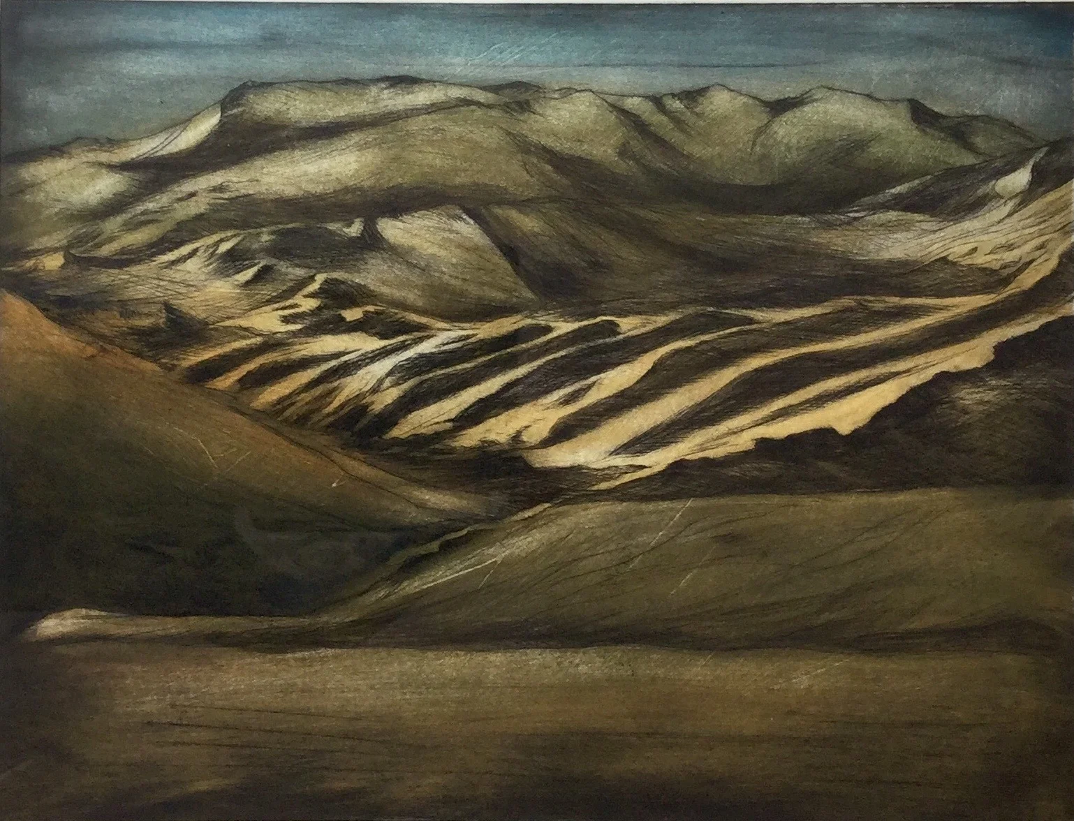 Evening Light in cardona Valley_Etching.jpg