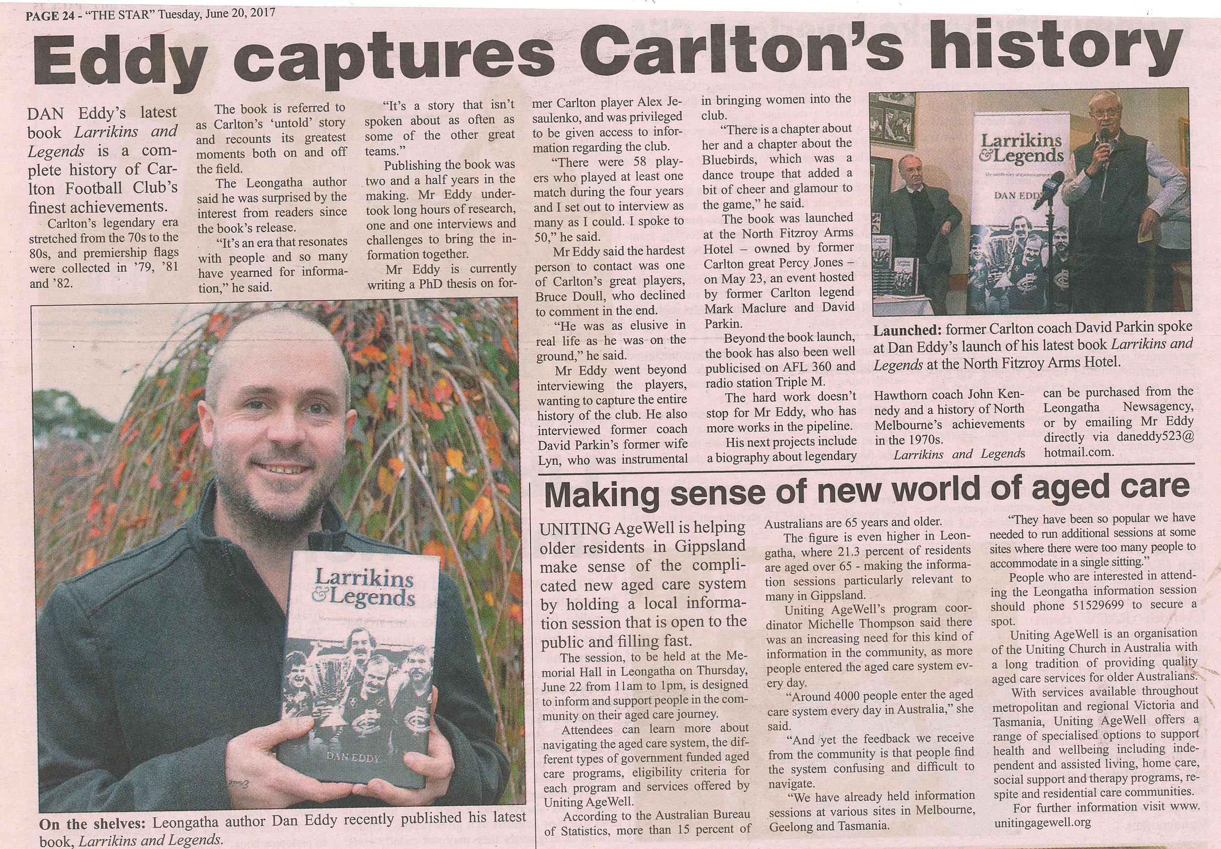 Larrikins & Legends piece in The Star.jpg