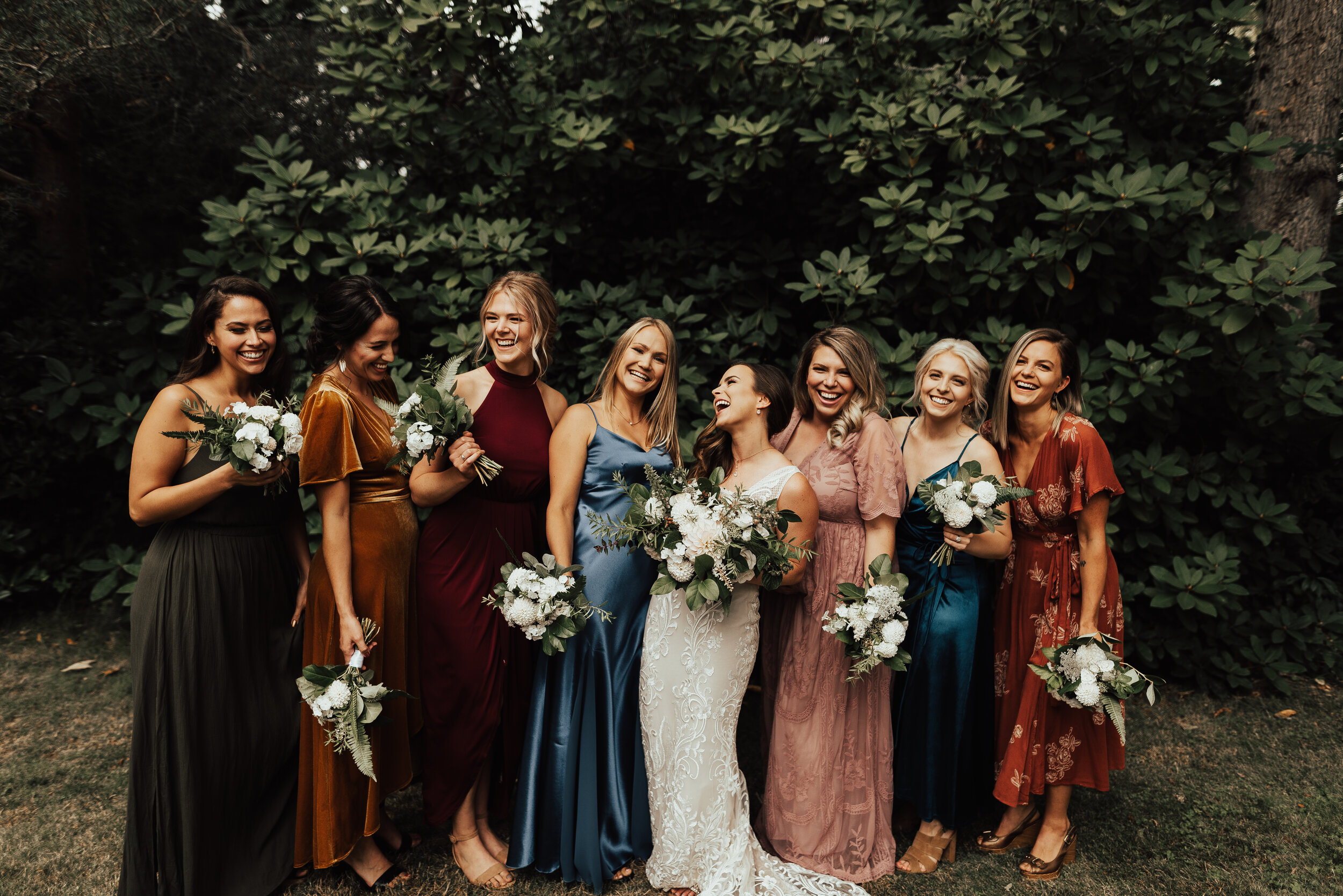 Boho, sustainable, organic Bridal & Bridesmaid Bouquets in the PNW
