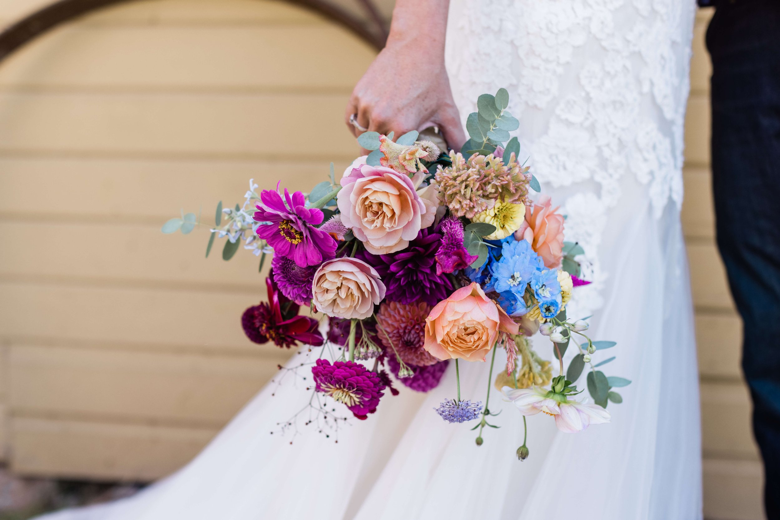Organic, Locally grown, colorful, vibrant, joyful wedding florals in the Skagit Valley
