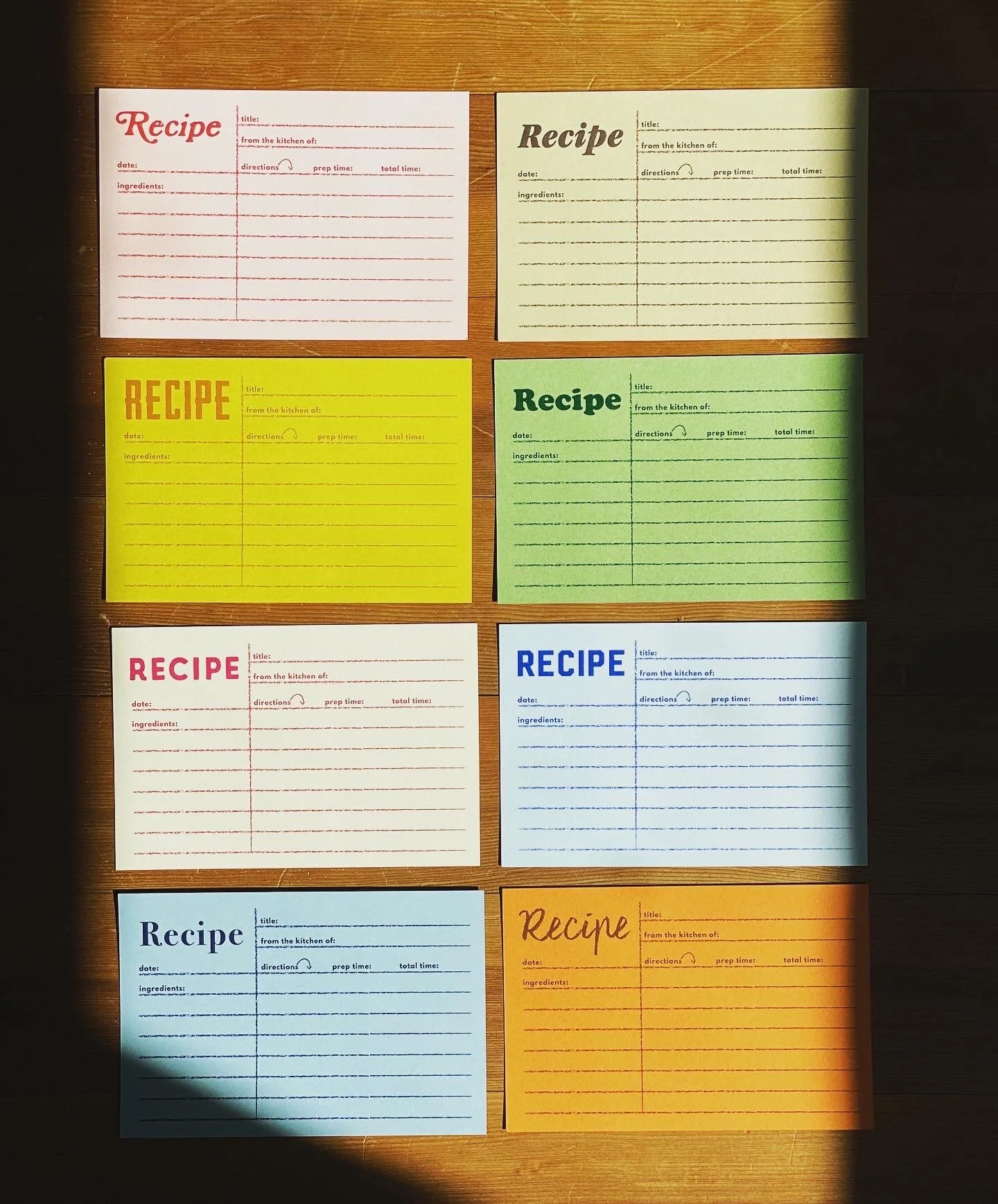 Recipe Cards and Reusable Tie Dyed Pouch