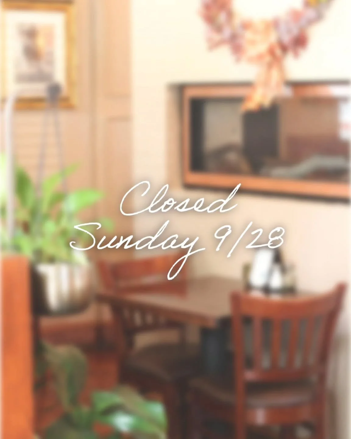 Closed Sunday September 28 for a little break before October leaf season begins.  As always when closed, you may make reservations online for parties of 5 or less or leave us a message and we will return your call on Tuesday!

#blowingrock #blowingro