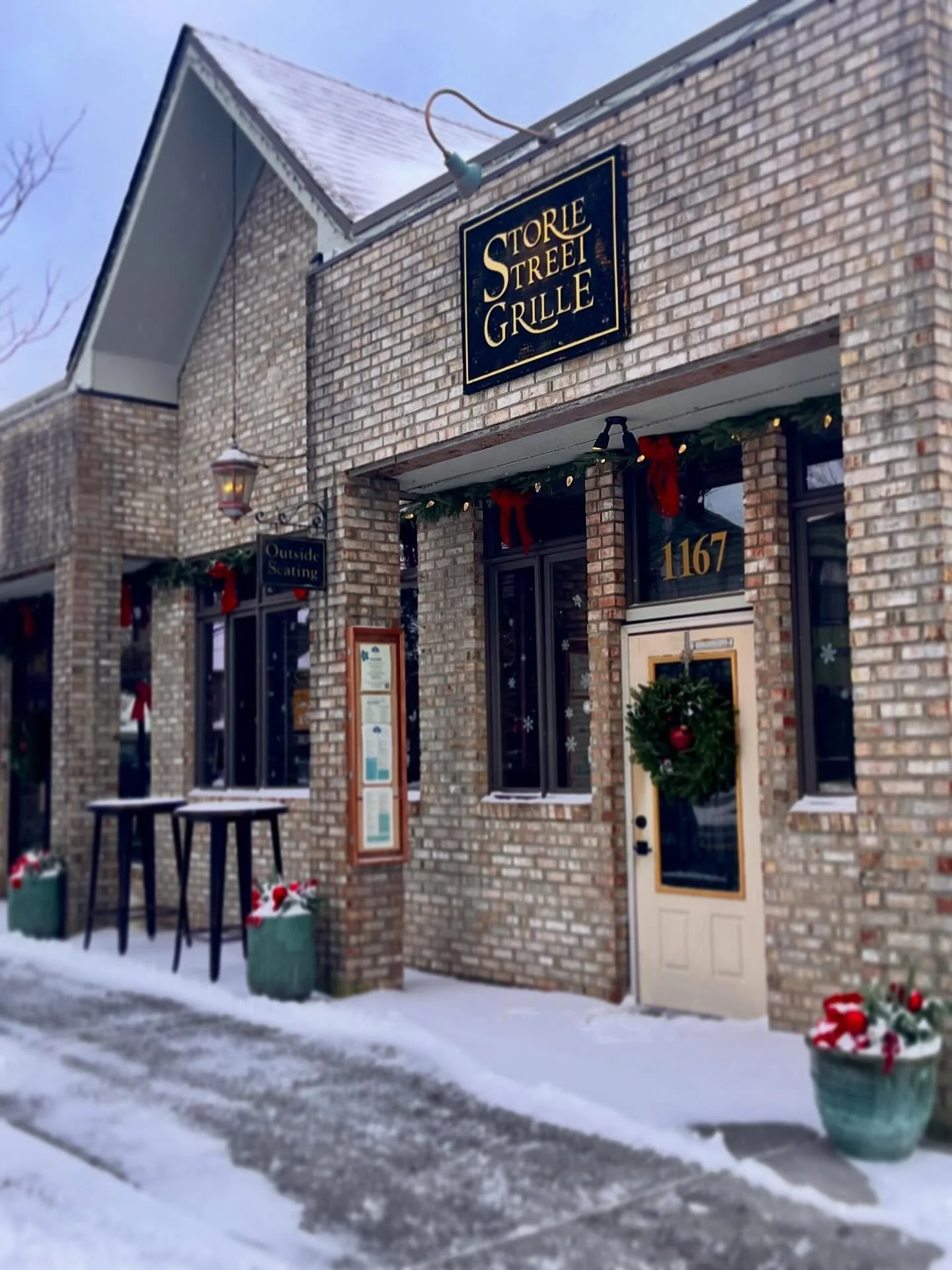 Come cozy up to the fire with something warm on this snow day! We&rsquo;re open for lunch and dinner today, and offering all menu cocktails $2 off only on Thursdays! 

#blowingrocknc #supportlocal #snowday