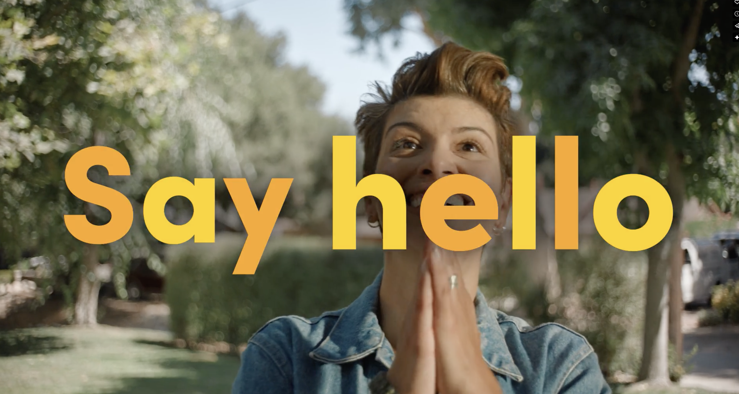 Say hello — introductory brand video