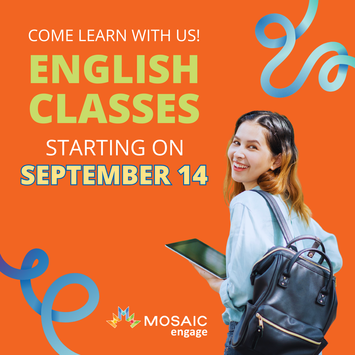 English Classes Start September 14