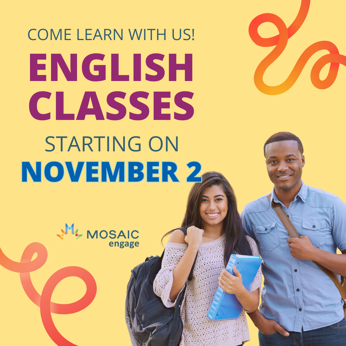 English Classes Start November 2