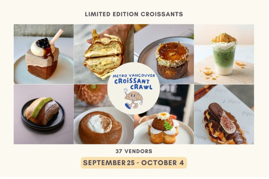 Events in Vancouver: Metro Vancouver Croissant Crawl 2026 🥐✨ 