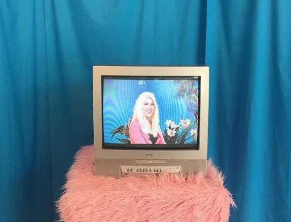 A picture of the video installation at "Can Touch This"exhibition at PCC Paragon Arts Gallery curated by Public Annex.