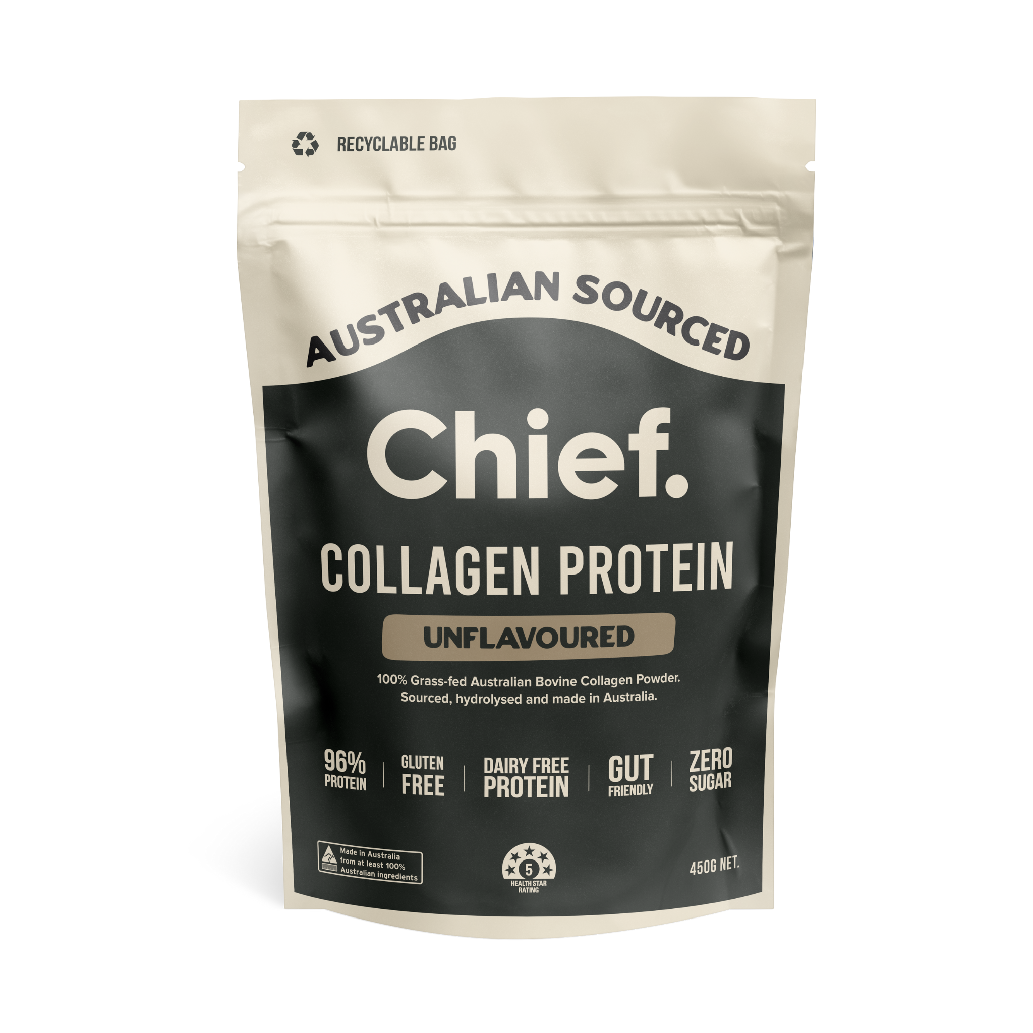 Chief Collagen Powder Unflavoured Front.png