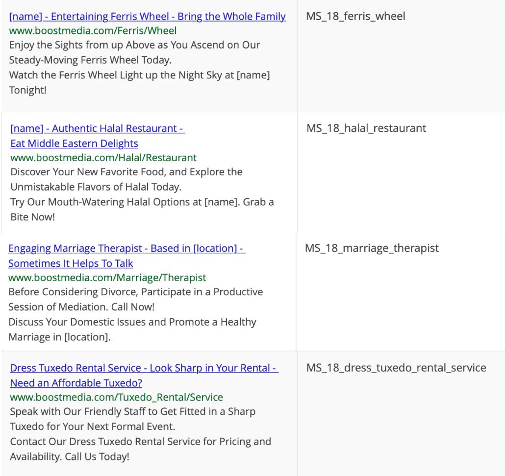 Microsoft Bulk Ads example