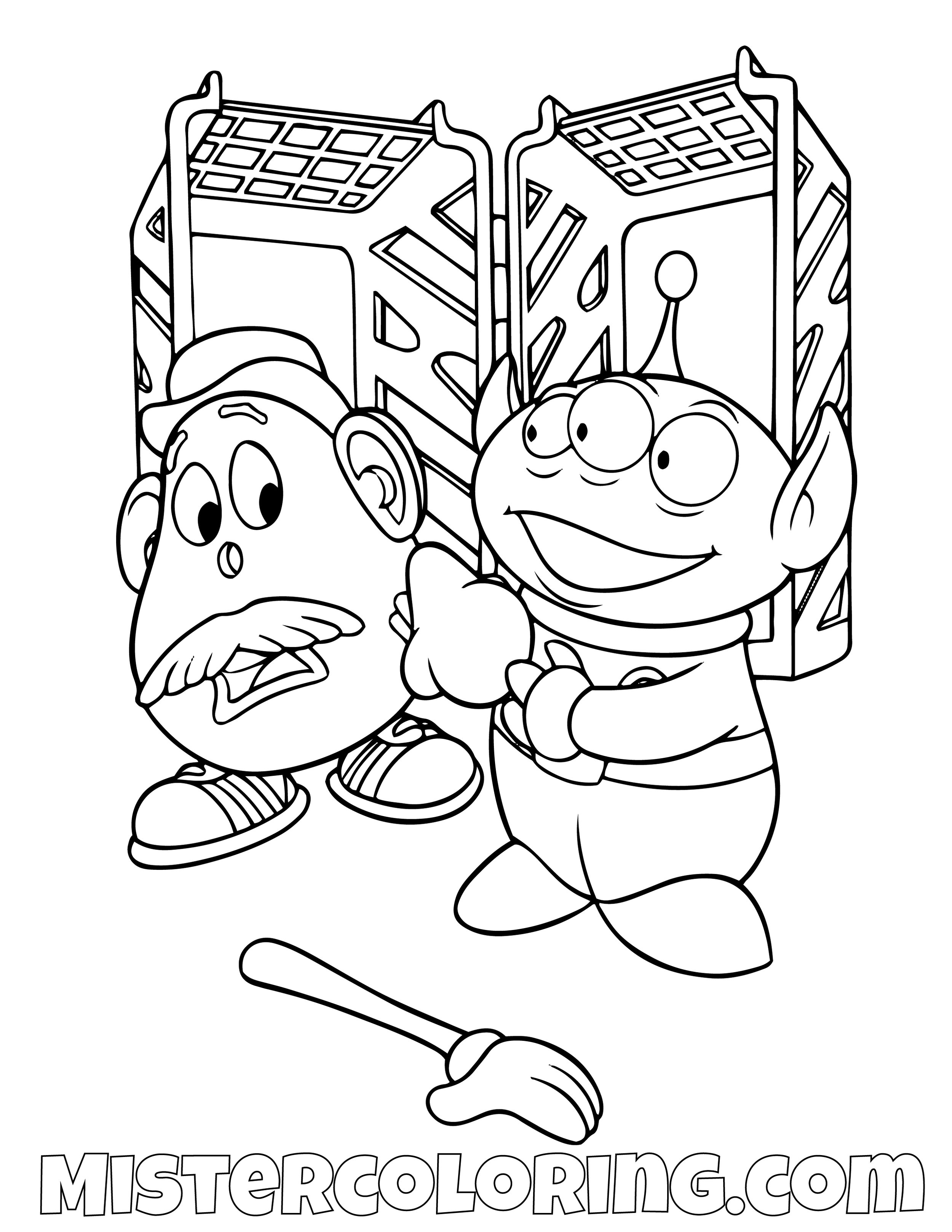 Toy Story Coloring Page For Kids Mister Coloring