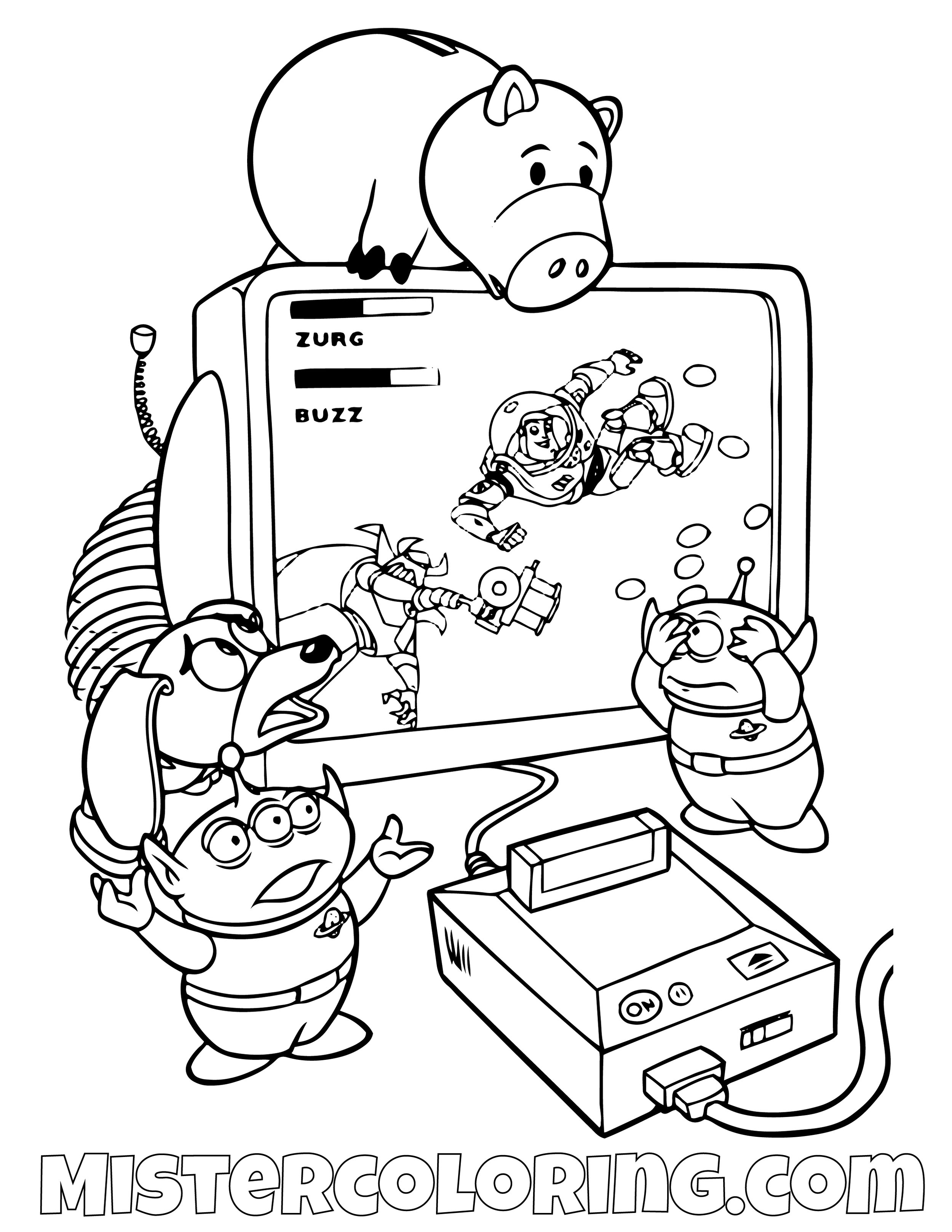 Toy Story Coloring Page For Kids Mister Coloring