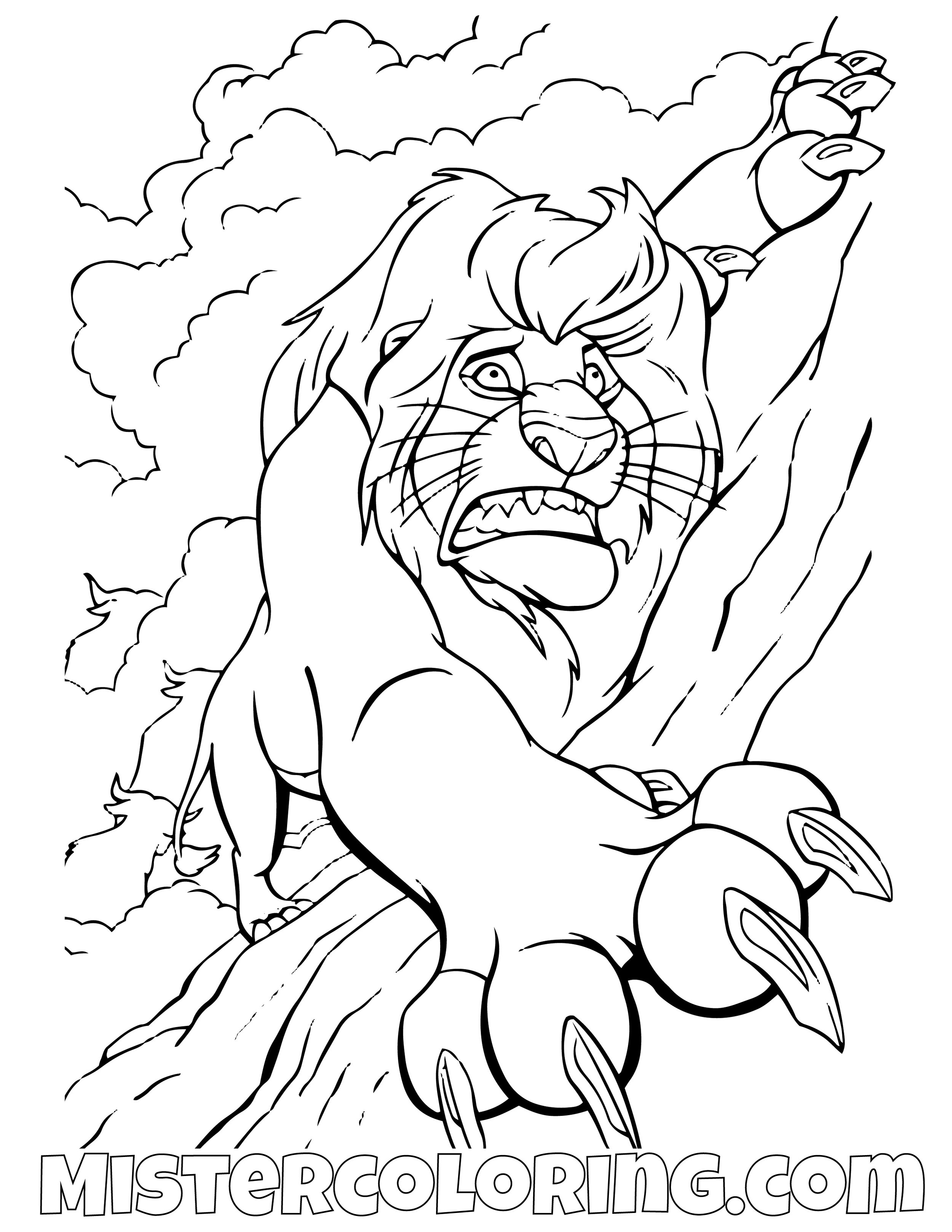 The Lion King Coloring Pages For Kids Mister Coloring