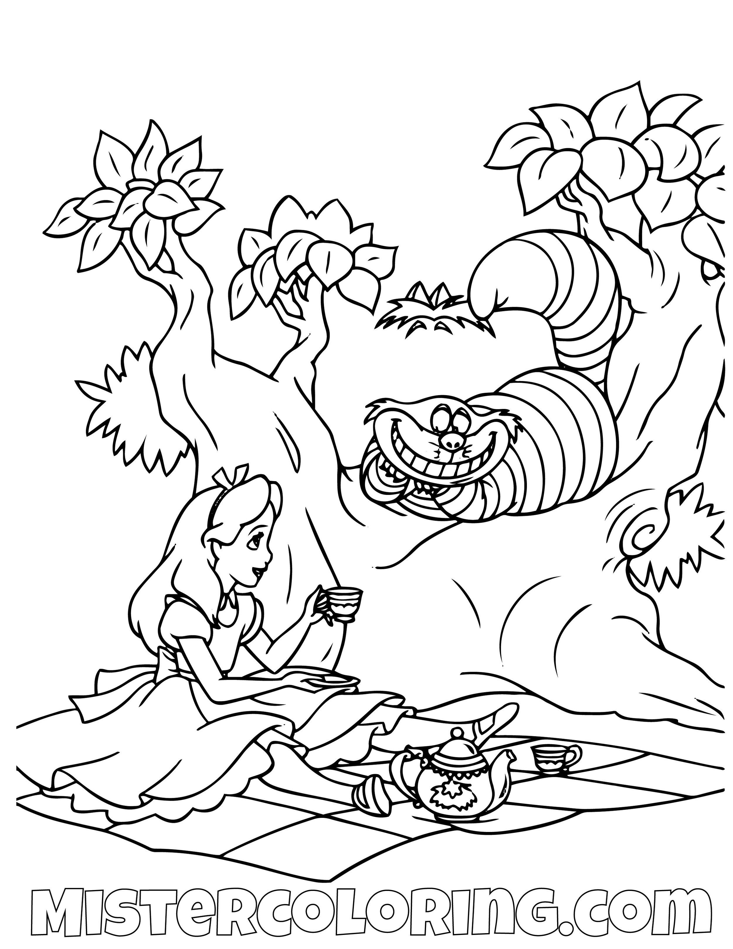 Alice In Wonderland Caterpillar Coloring Pages | crowid