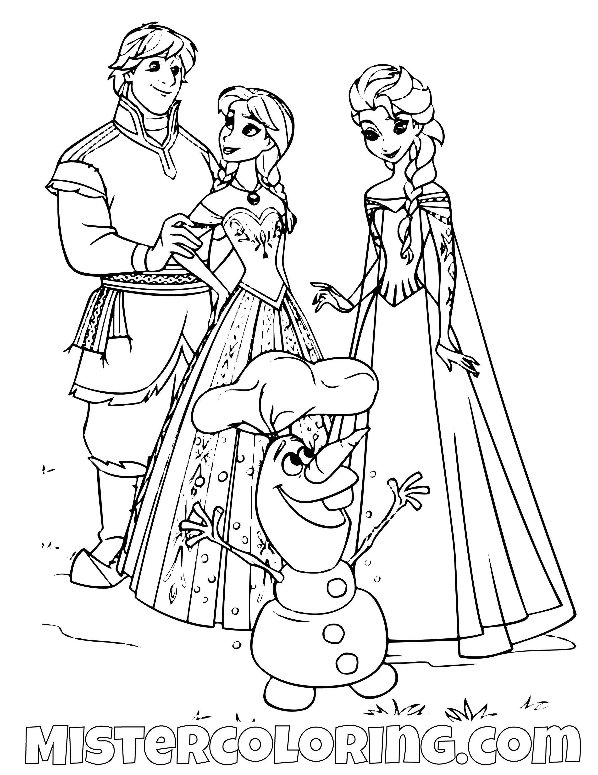 Olaf Elsa Frozen 2 Coloring Pages Colouring Mermaid
