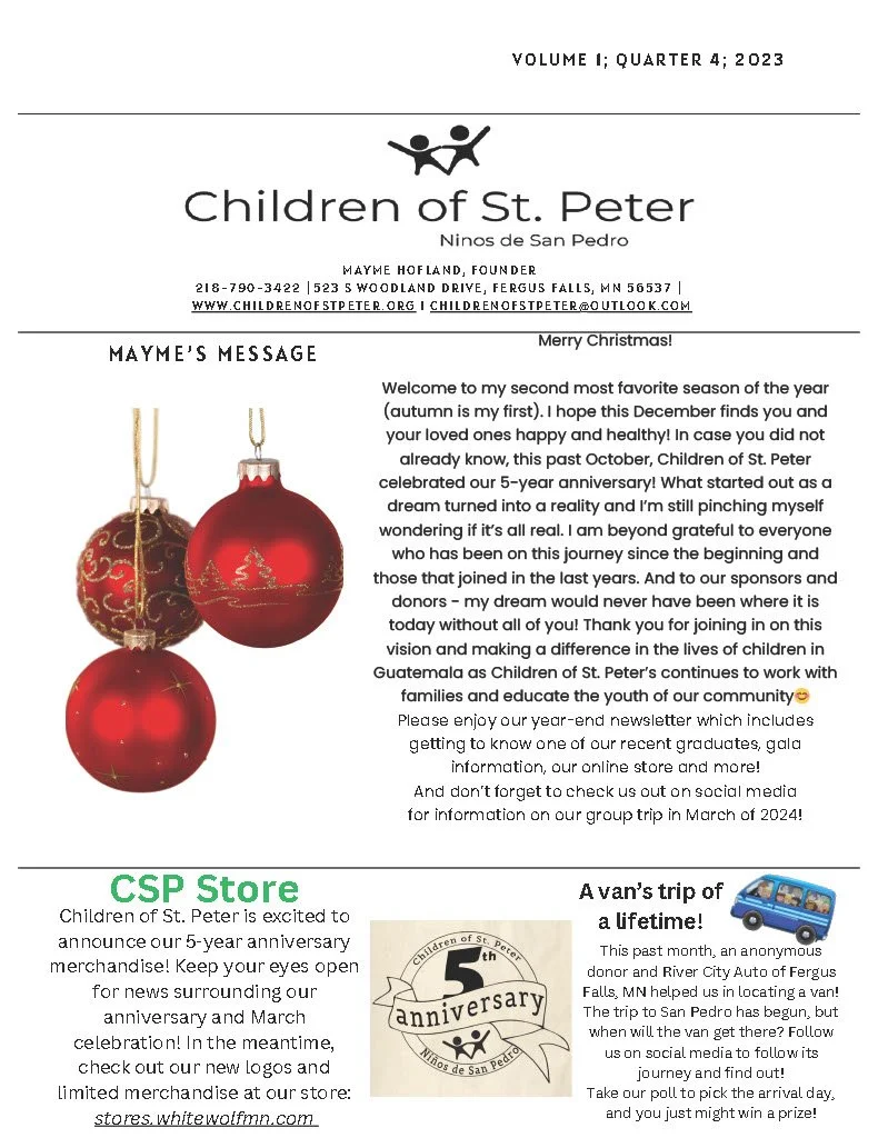 Newsletters — Children of St. Peter