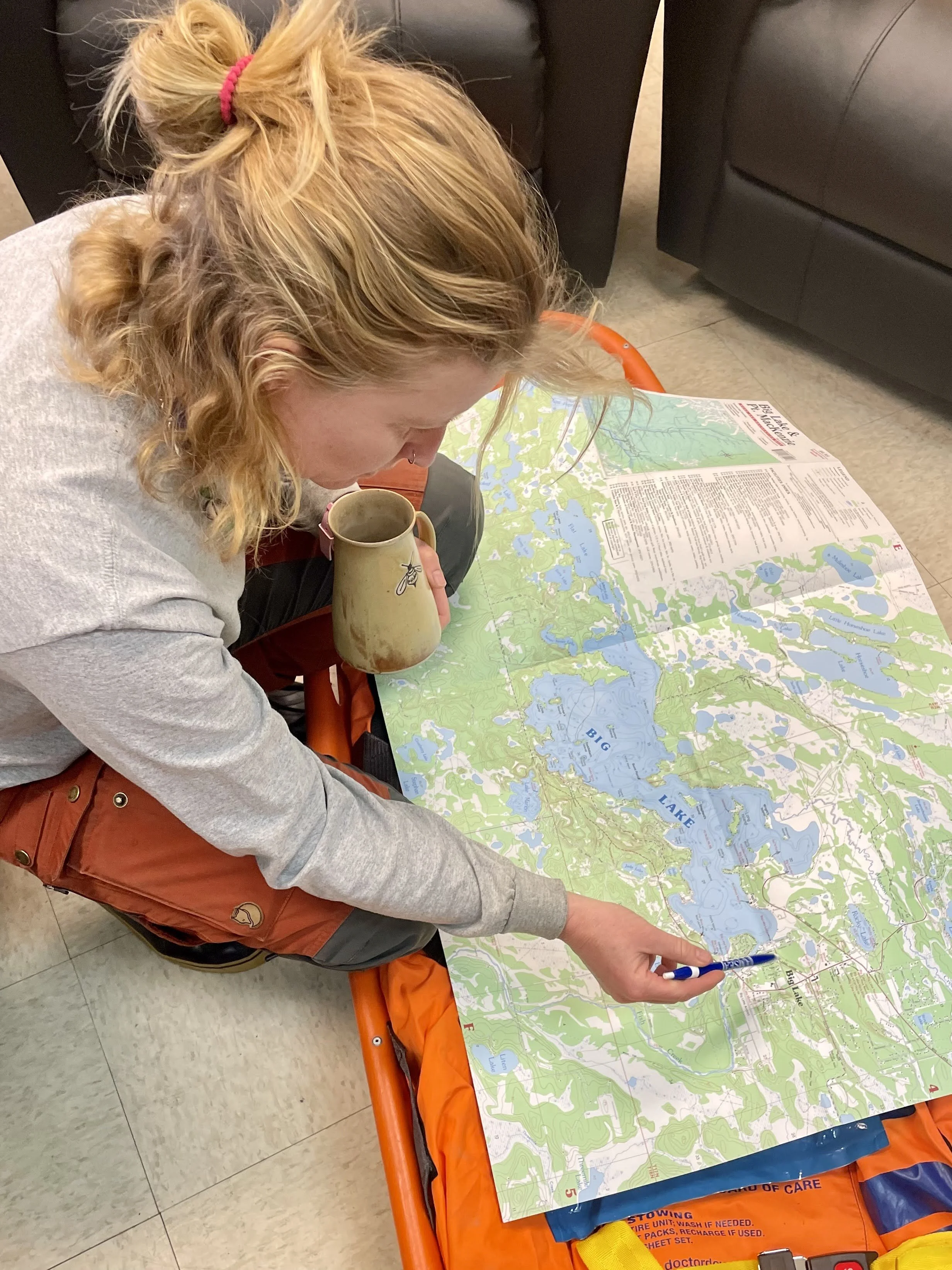 KBAYSAR team member reviewing a map during a tabletop exercise