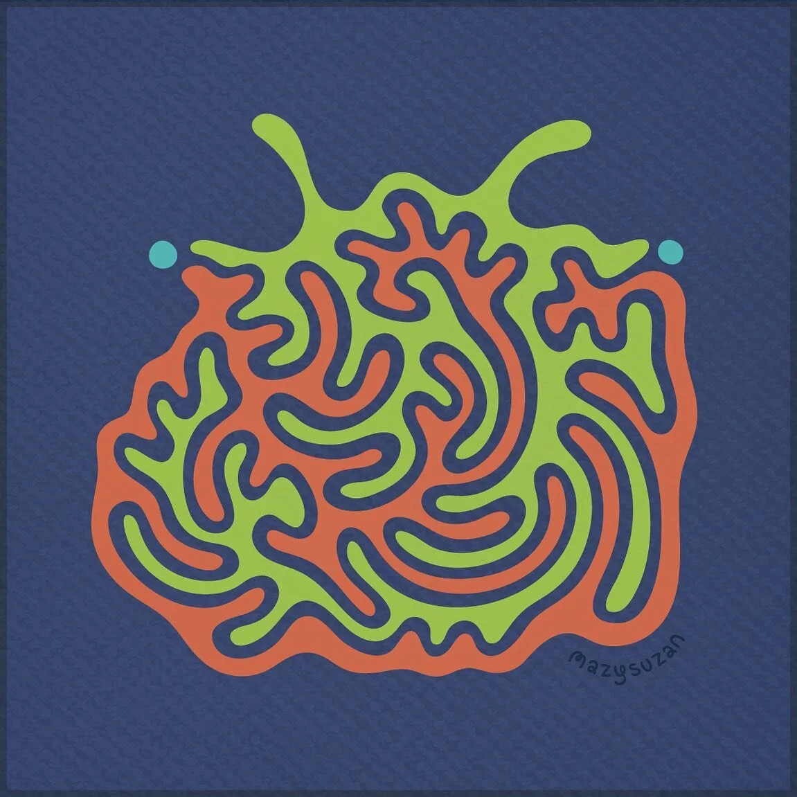 Mandible Maze - the other day a friend shared a nerdy vid showing that a functional maze has to be made up of at least 2 disconnected pieces. The demonstration used a simulation of a maze hanging from two corners, showing that gravity would pull the