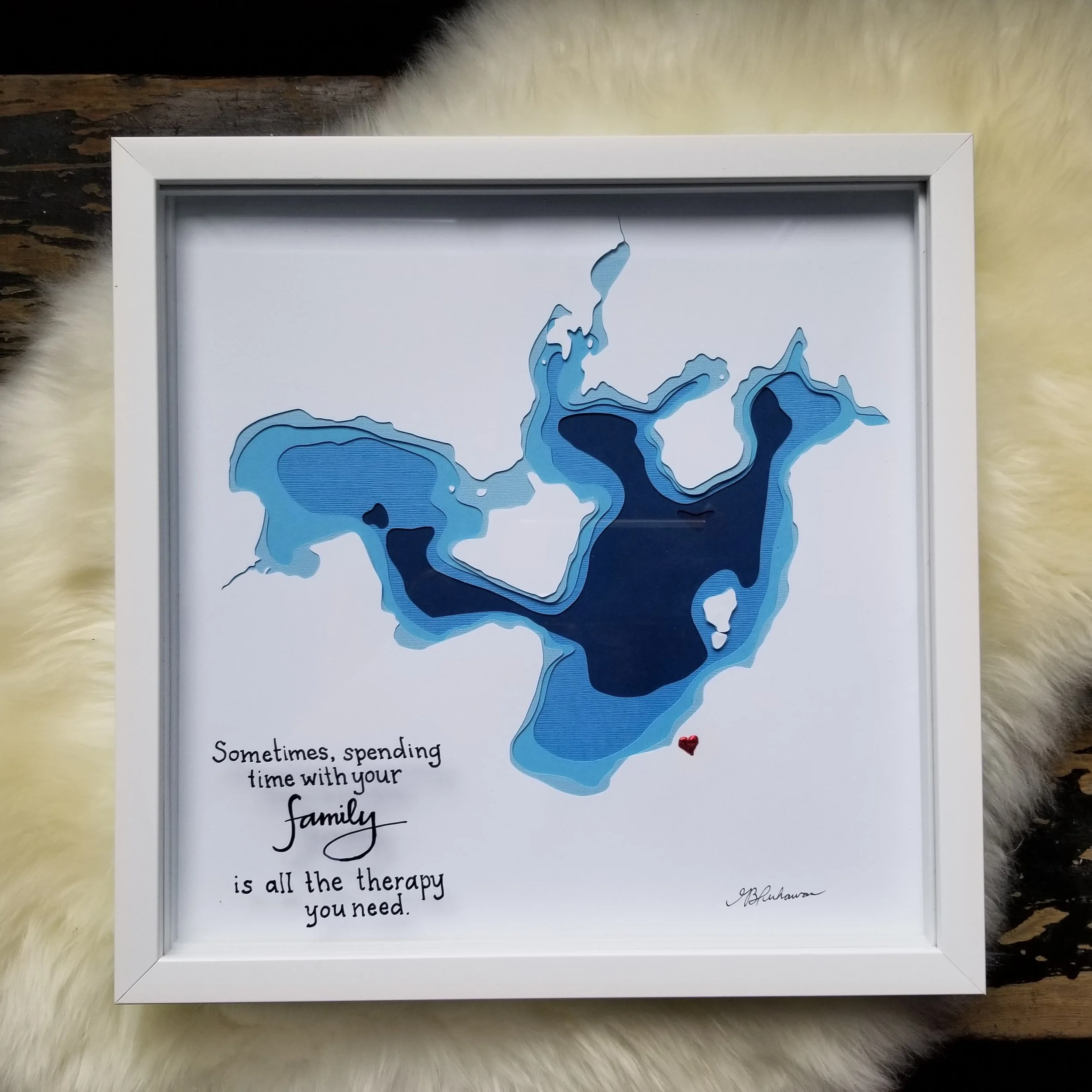 Lake Depth Maps and Other Nature and Science Inspired Art