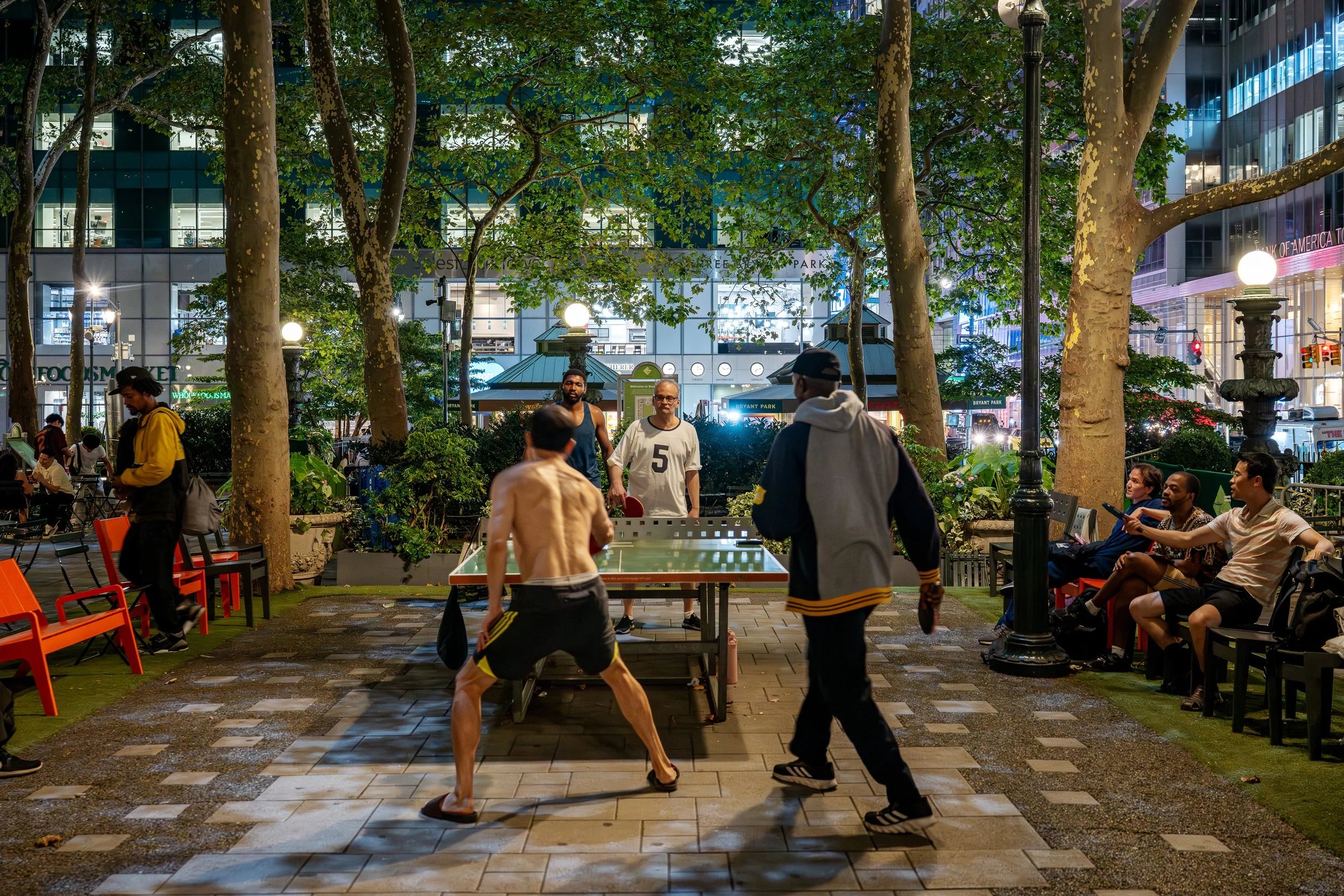 Table Tennis in Bryant Park New York