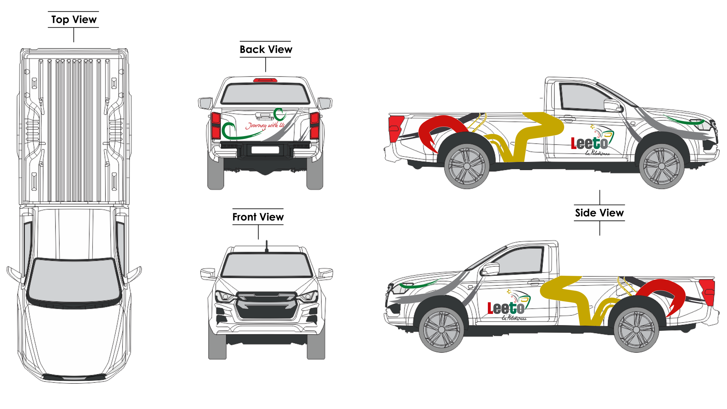  Vehicle branding with brand identity of Leeto La Polokwane 