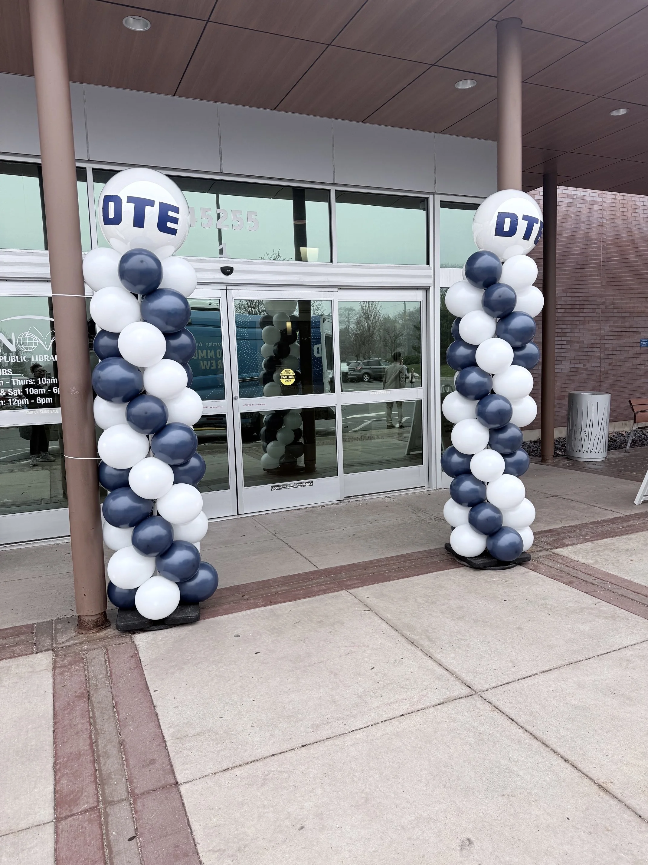  DTE corporate balloon decorations corporate, balloon columns 