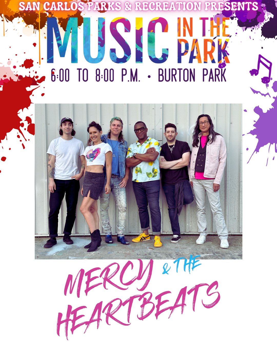 San Carlos Parks &amp; Rec Presents - Music in the Park
