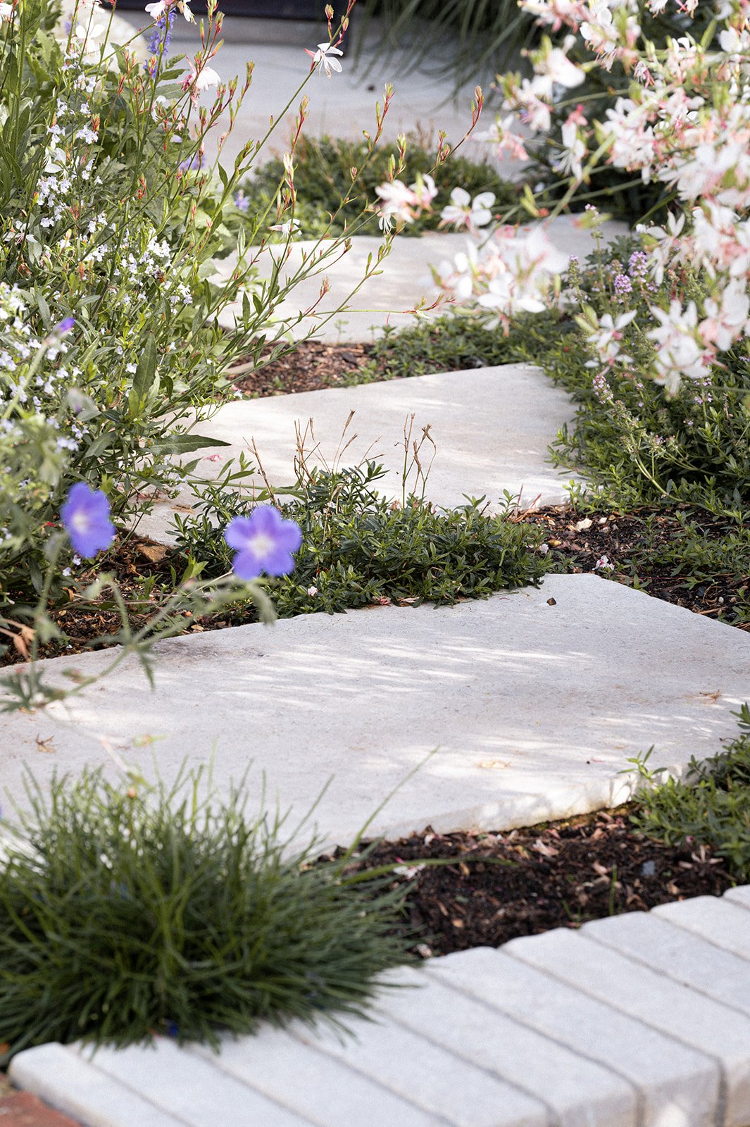 Contemporary Riverside Garden Design - Stepped path