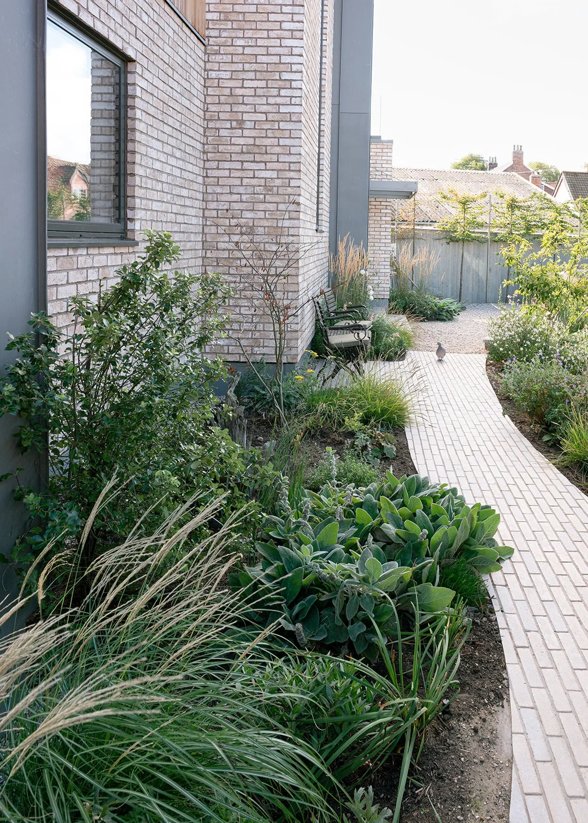 Contemporary Riverside Garden Design - path view