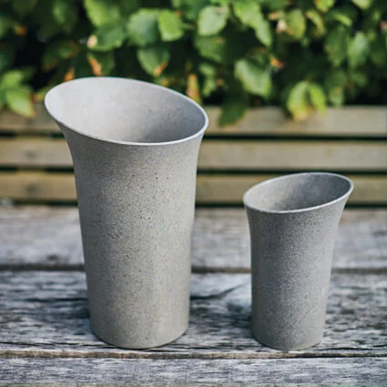 husk lipstick vases grey