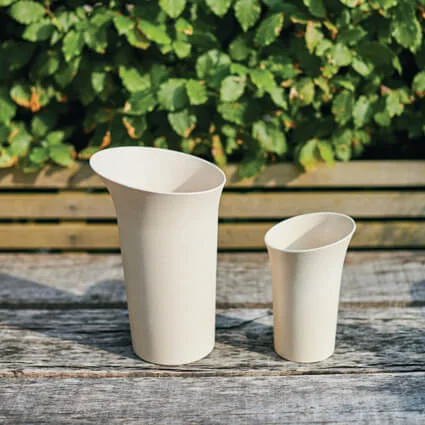 husk large lipstick vases white