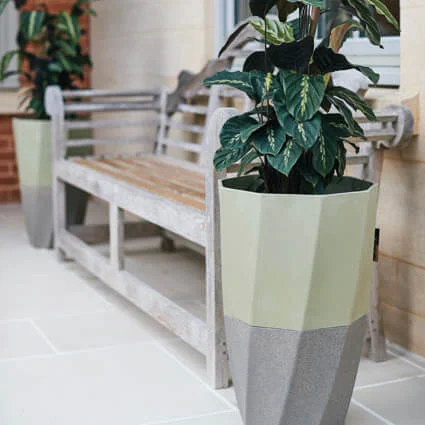 husk alma planter olive grey
