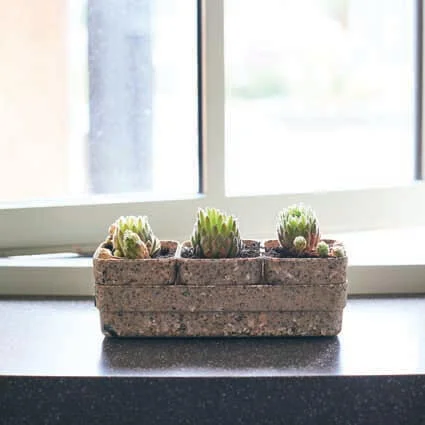 made with husk rectangle set 3 planters