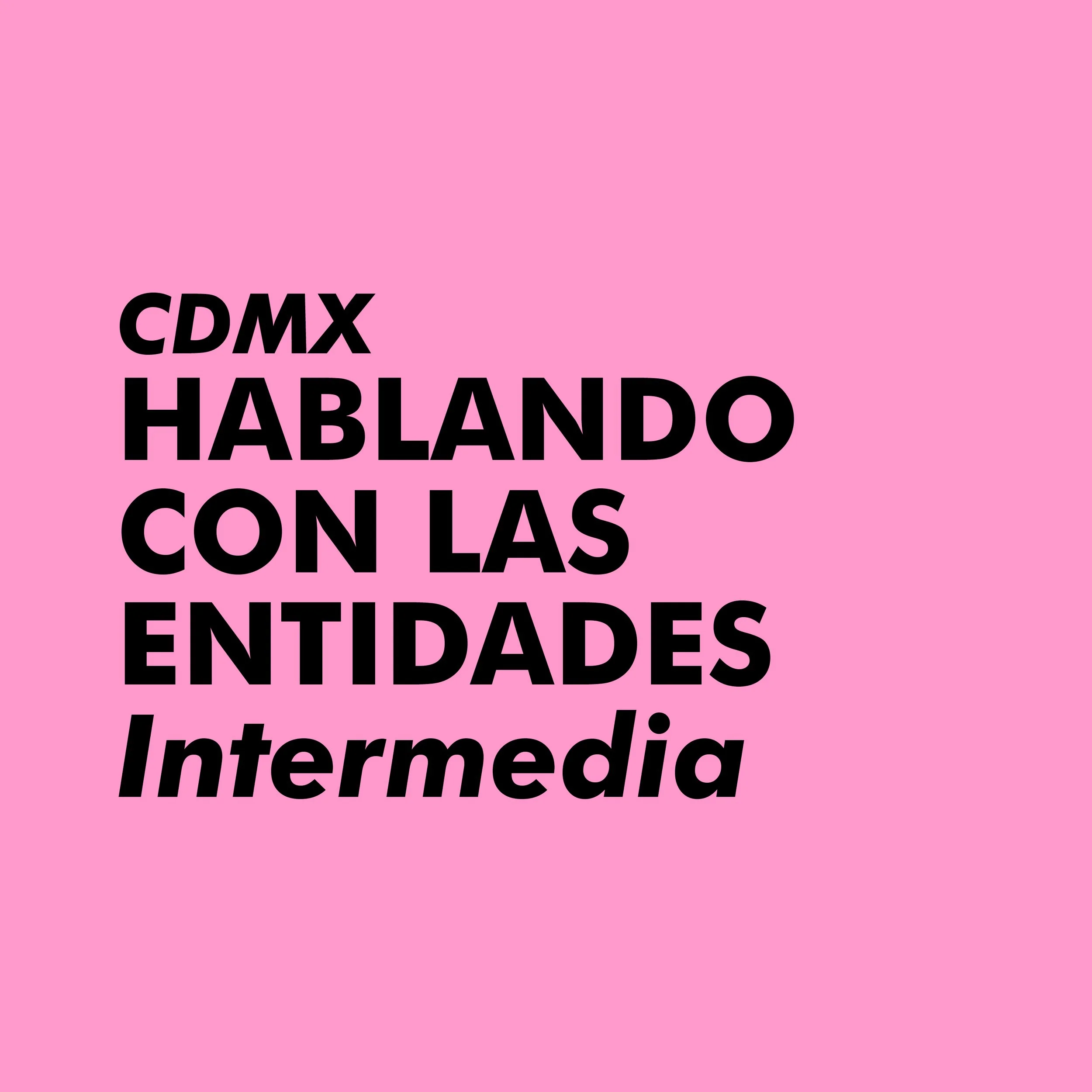 HABLANDO CON LAS ENTIDADES. Clase INTERMEDIA | CDMX