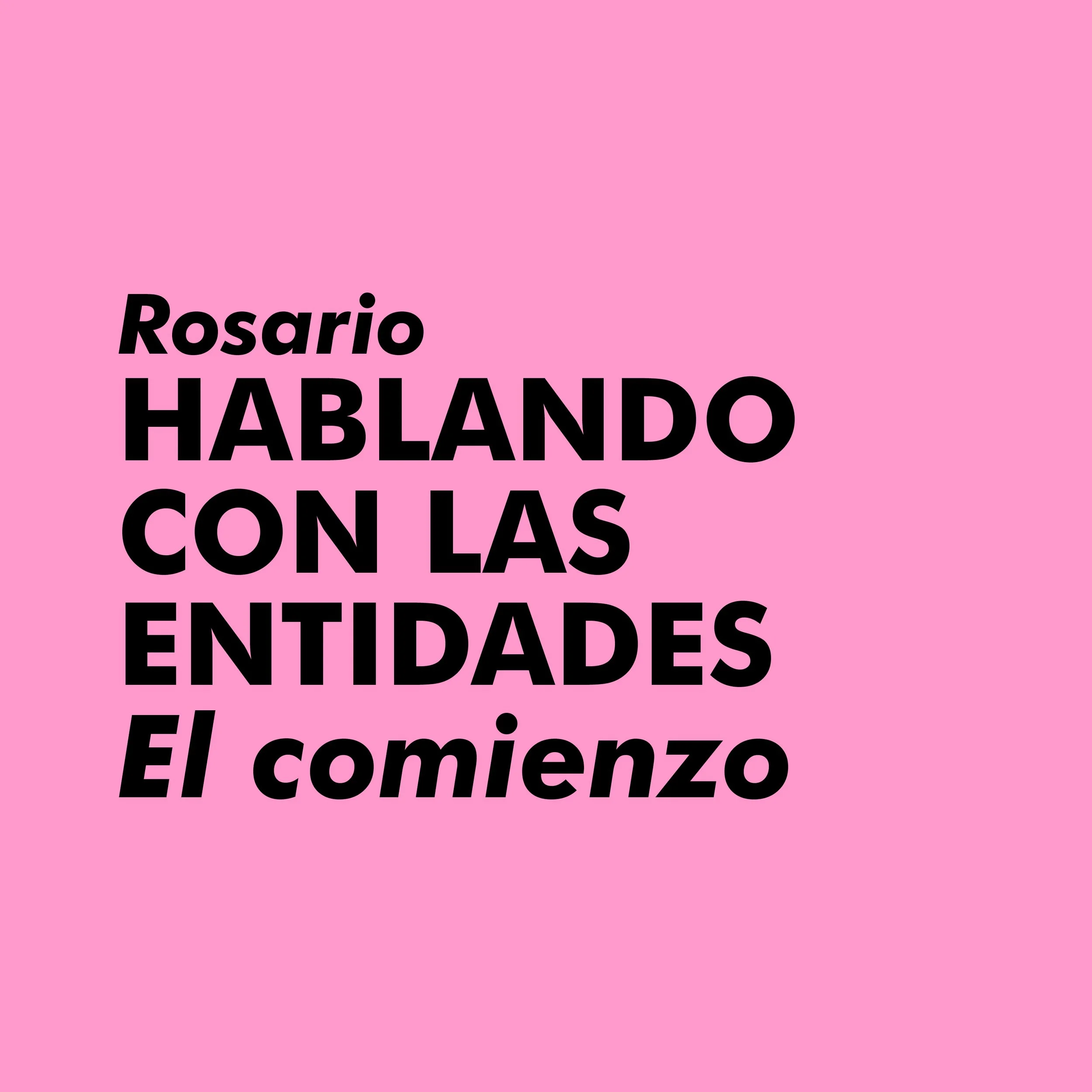 HABLANDO CON LAS ENTIDADES. EL COMIENZO | Rosario