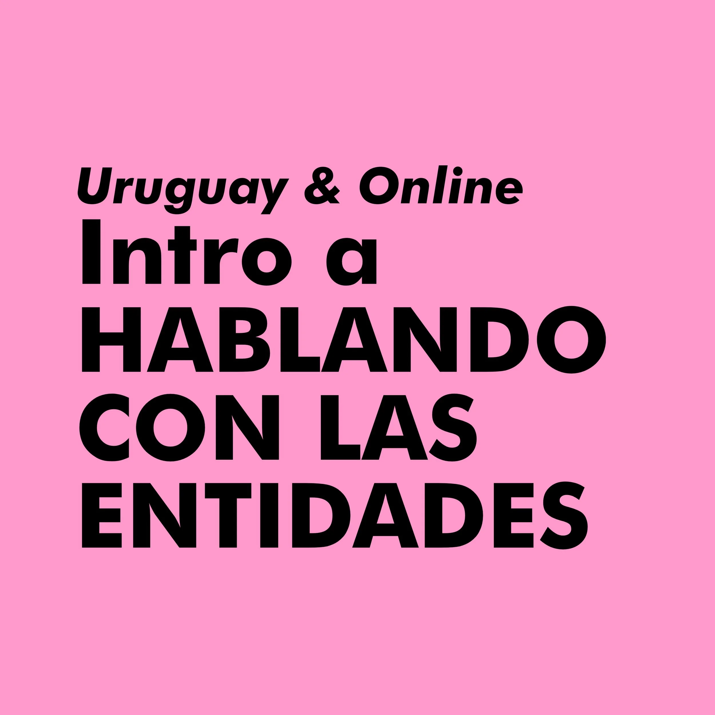 HABLANDO CON LAS ENTIDADES. Introducción | Uruguay