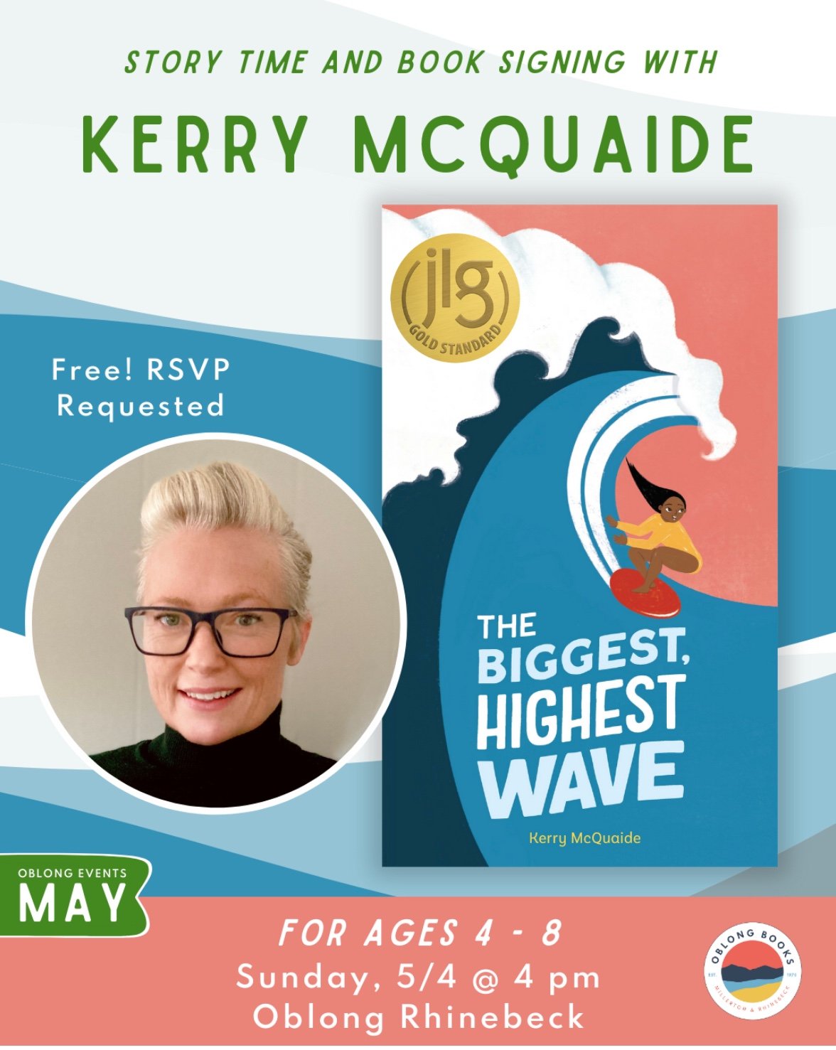 May 4th Book Launch at Oblong Books, Rhinebeck, NY