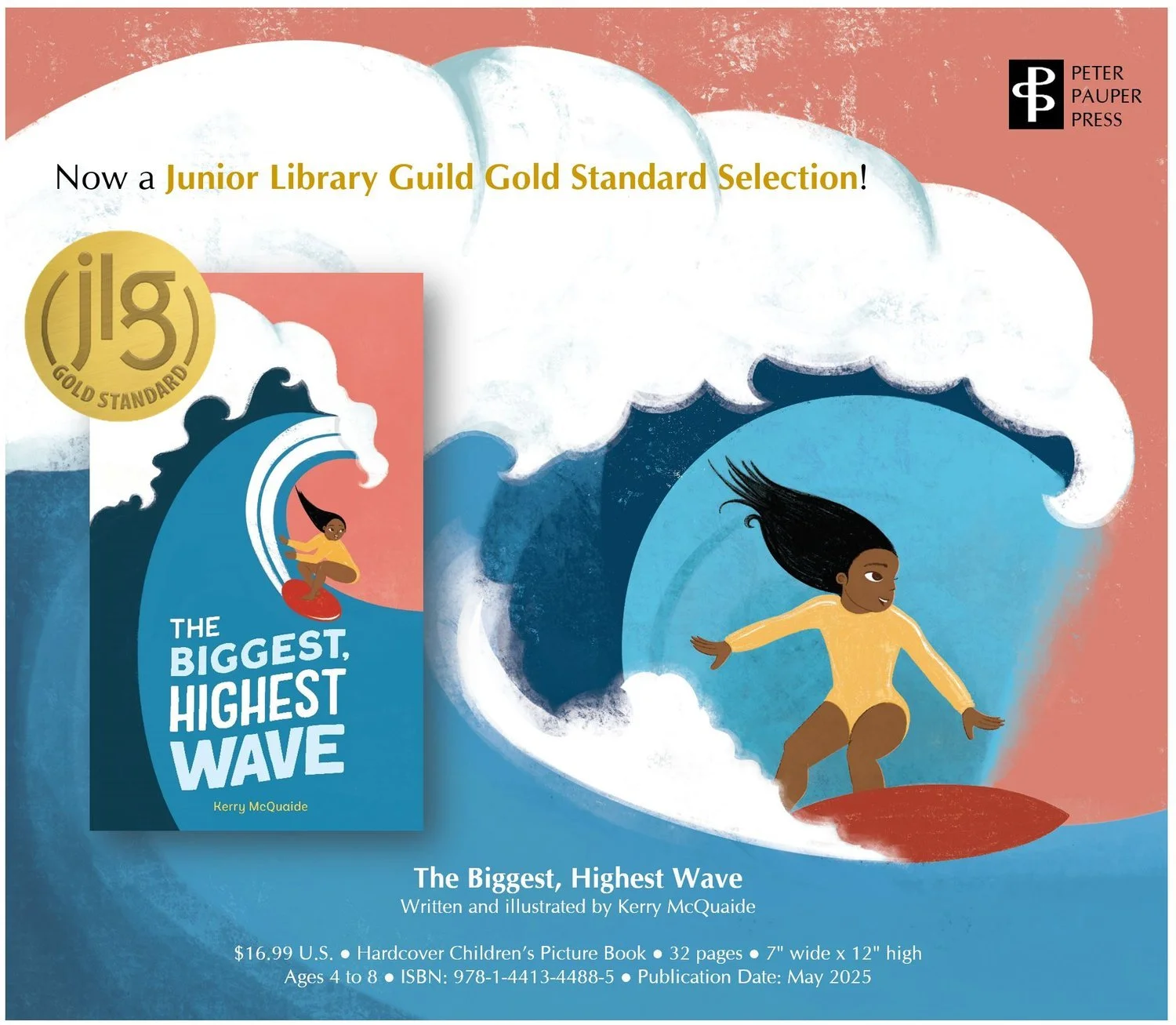 The Biggest, Highest Wave named a Junior Library Guild Gold Standard Selection!