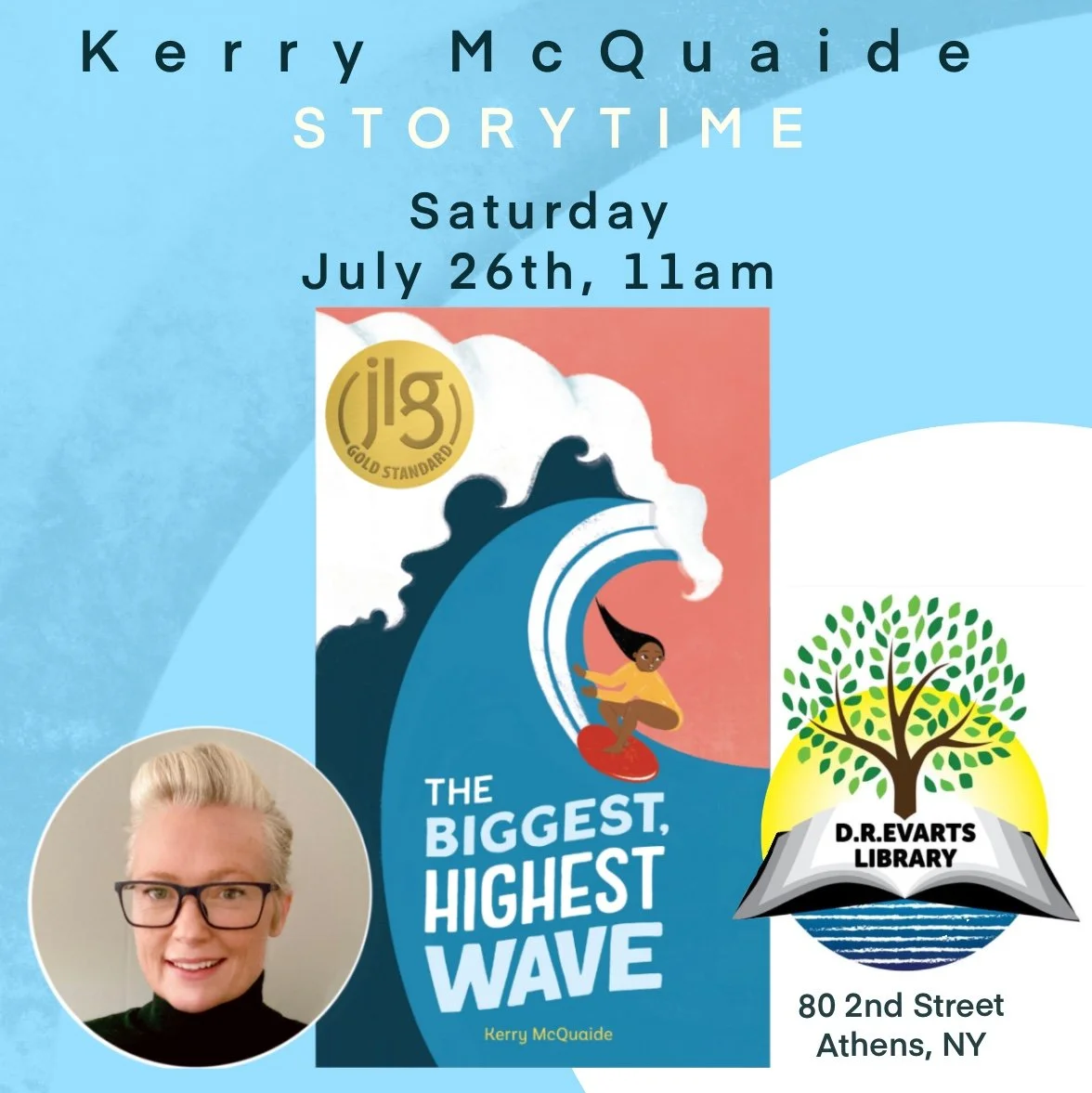 STORYTIME  at D.R. Evarets Library Saturday July 26th 11am