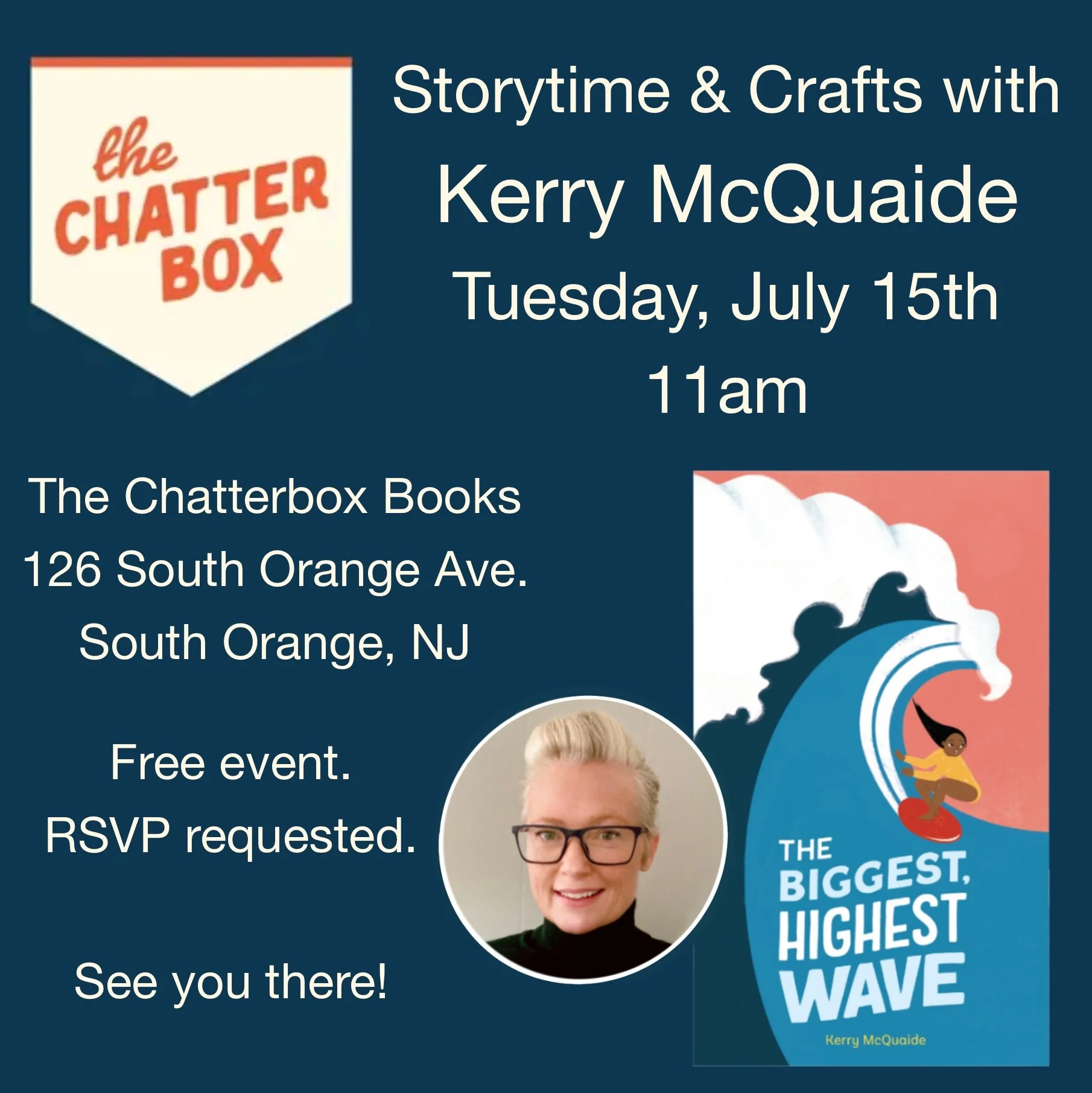 Reading and Signing at The Chatter Box Books in South Orange, NJ