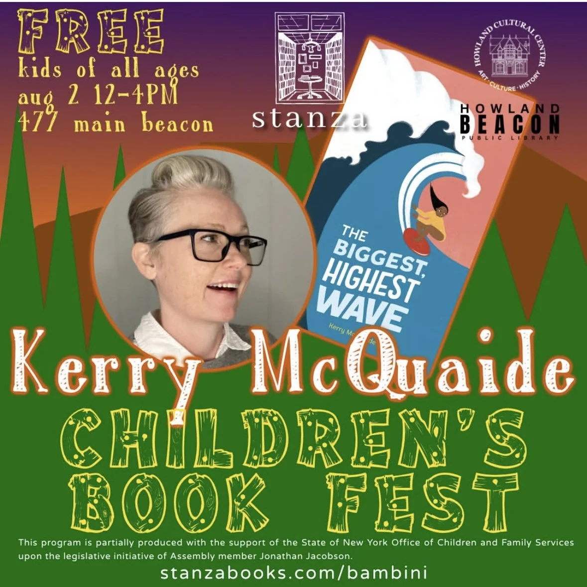 Beacon Chidren's Book Festival August 2nd 12-2pm with Stanza Books