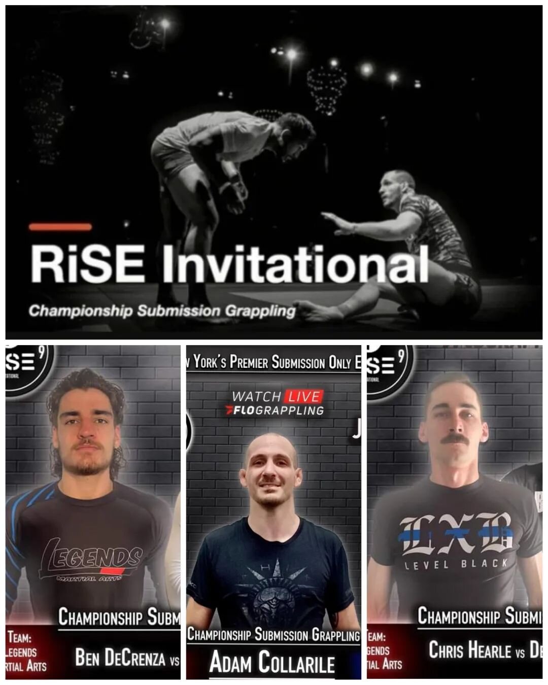 The @riseinvitational is BACK and our team is geared up to put on a show ! ! ! 🏴&zwj;☠️
&bull;
Catch  @c_hearle @bdecrenza @adam__b0mb and tons more talent tomorrow night - LIVE at @spaceatwestbury or tune in to @flograppling.
&bull;
We have only a 