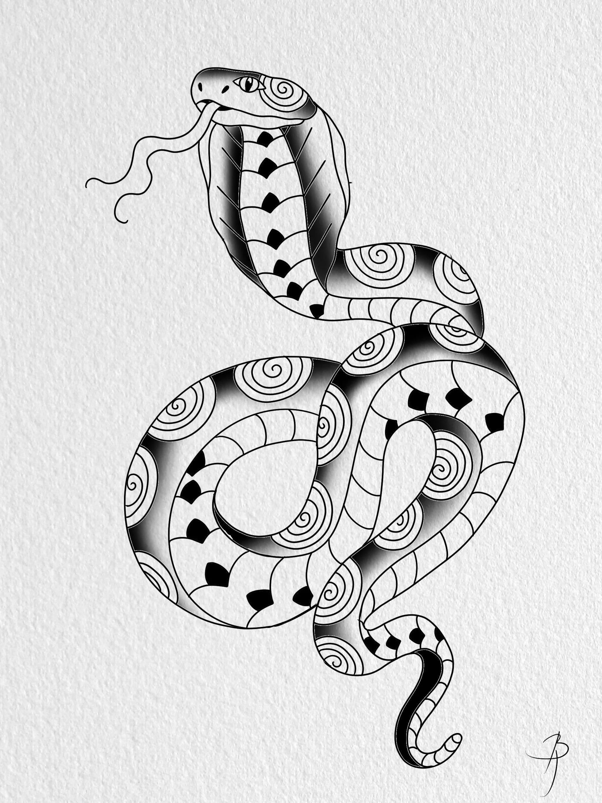 Snek 1 - Blackwork