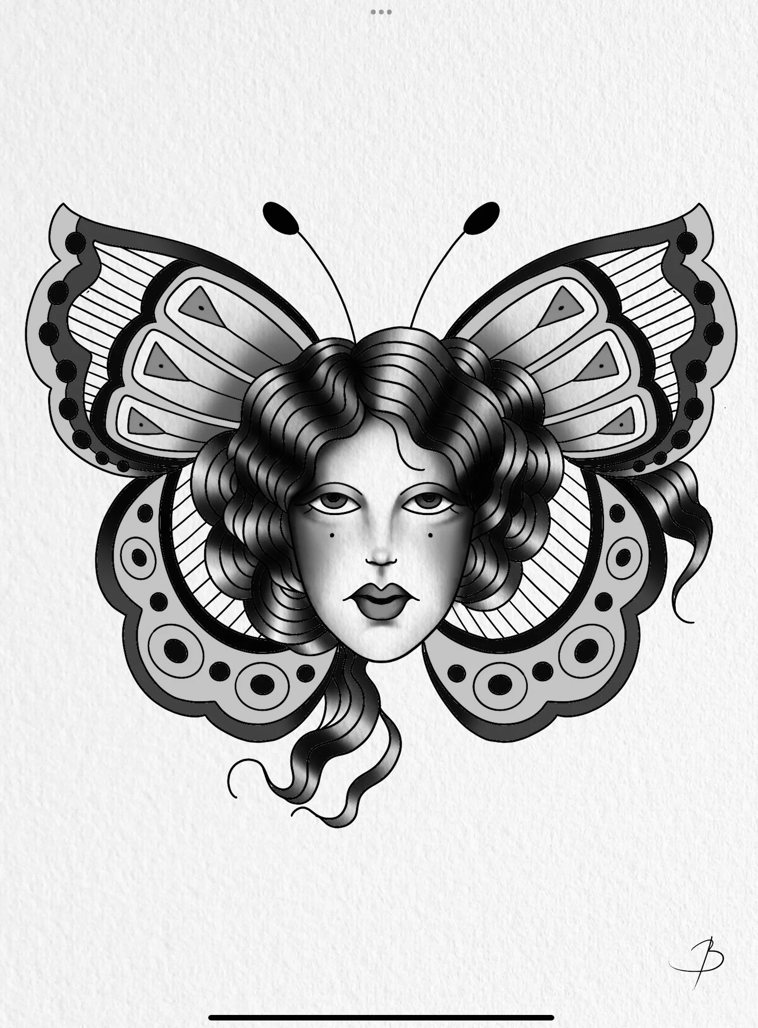 Butter Lady - Blackwork