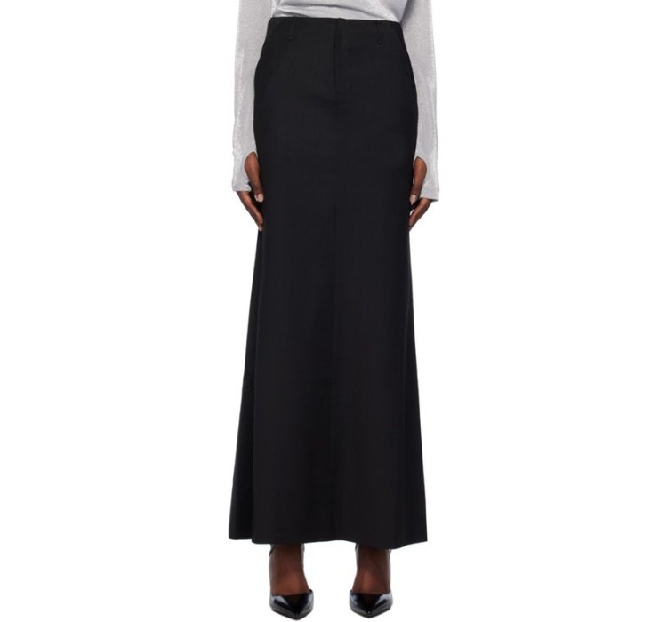  SSENSE  LESUGIATELIER  Black Tailored Maxi Skirt  $415   