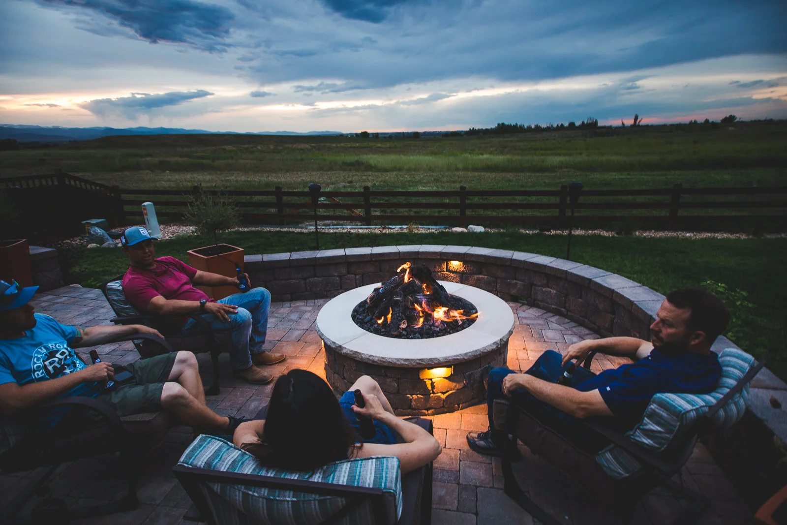 Country-style Patio with Flowing Lines in Frederick, Colorado