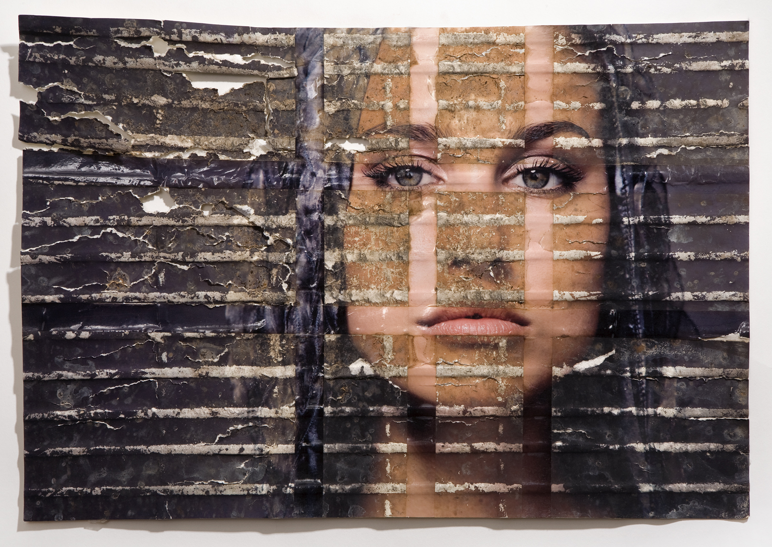 Zita, inkjet print, packing tape, coffee, coffee grounds, milk, 13"x19", 2010