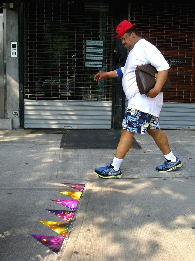 Atlantic Avenue (sidewalk triangles), Boerum Hill, Brooklyn, inkjet photographs, 2008